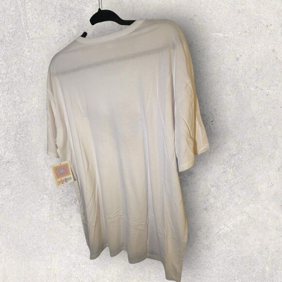 LulaRoe Patrick Tshirt-Size 2XL-White With Flag And Eagle Print Shirt-NWT - Picture 3 of 5